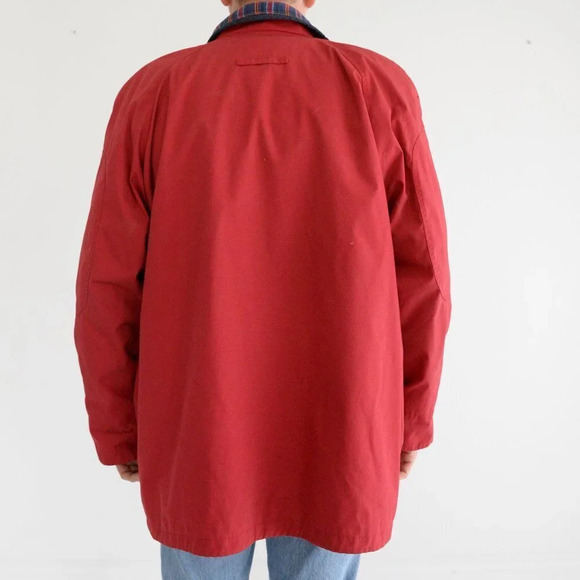 Vintage Sequence Image Red Full Zip Up Utility Coat Size XL - Picture 4 of 15
